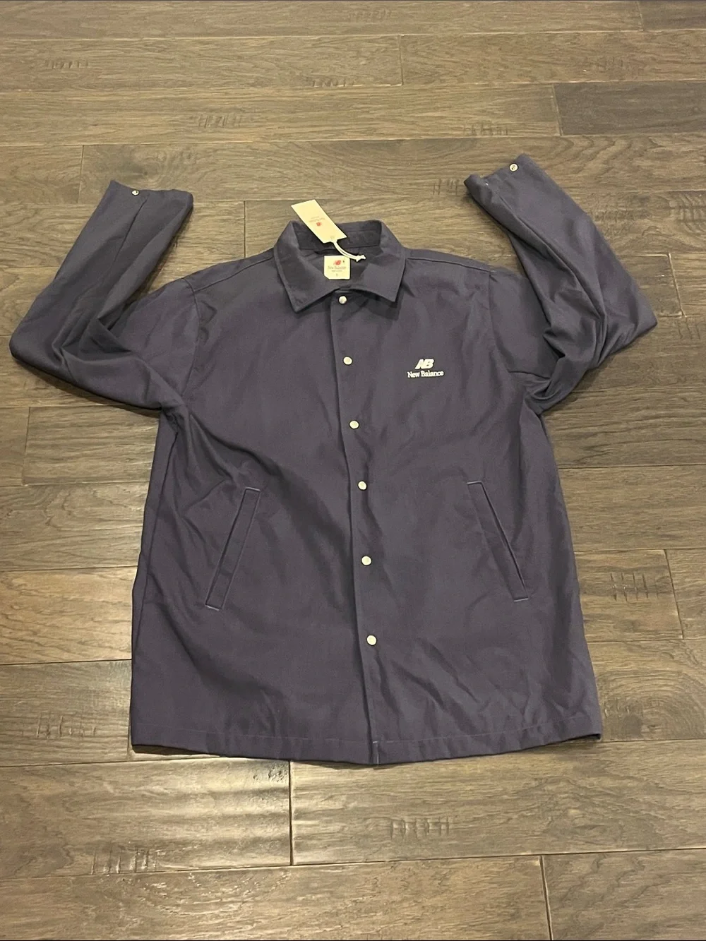 New Balance Made in USA Woven Nylon Shirt Jacket new Mens Size Small
